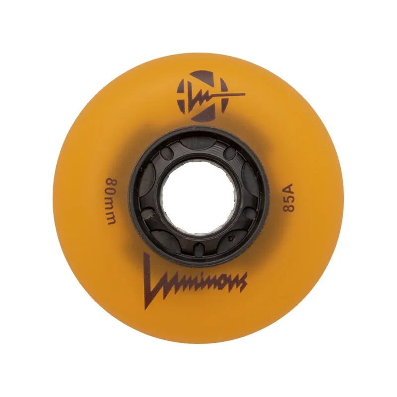 Luminous LED Inline Skate Wheels 80mm/85A - Sunray Glow - SOLD BY THE SINGLE WHEEL