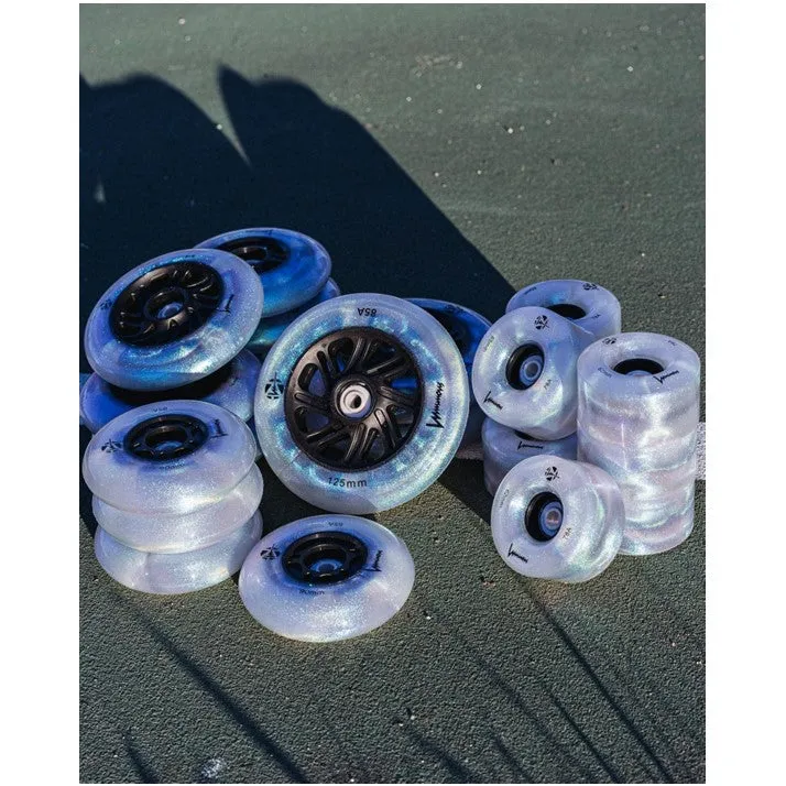 Luminous Light Up Inline Wheel Glitter Black Pearl 125mm 85A