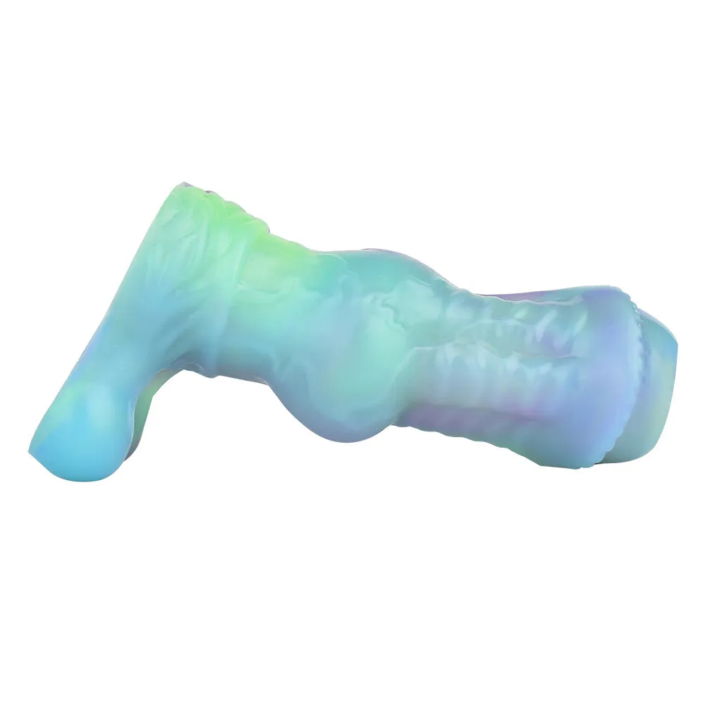 Luminous Monsterdildo Cock Sleeve - Silicone Penis Ring Condom Extender Sex Toy for Men