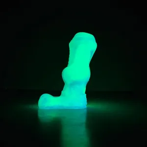 Luminous Monsterdildo Cock Sleeve - Silicone Penis Ring Condom Extender Sex Toy for Men