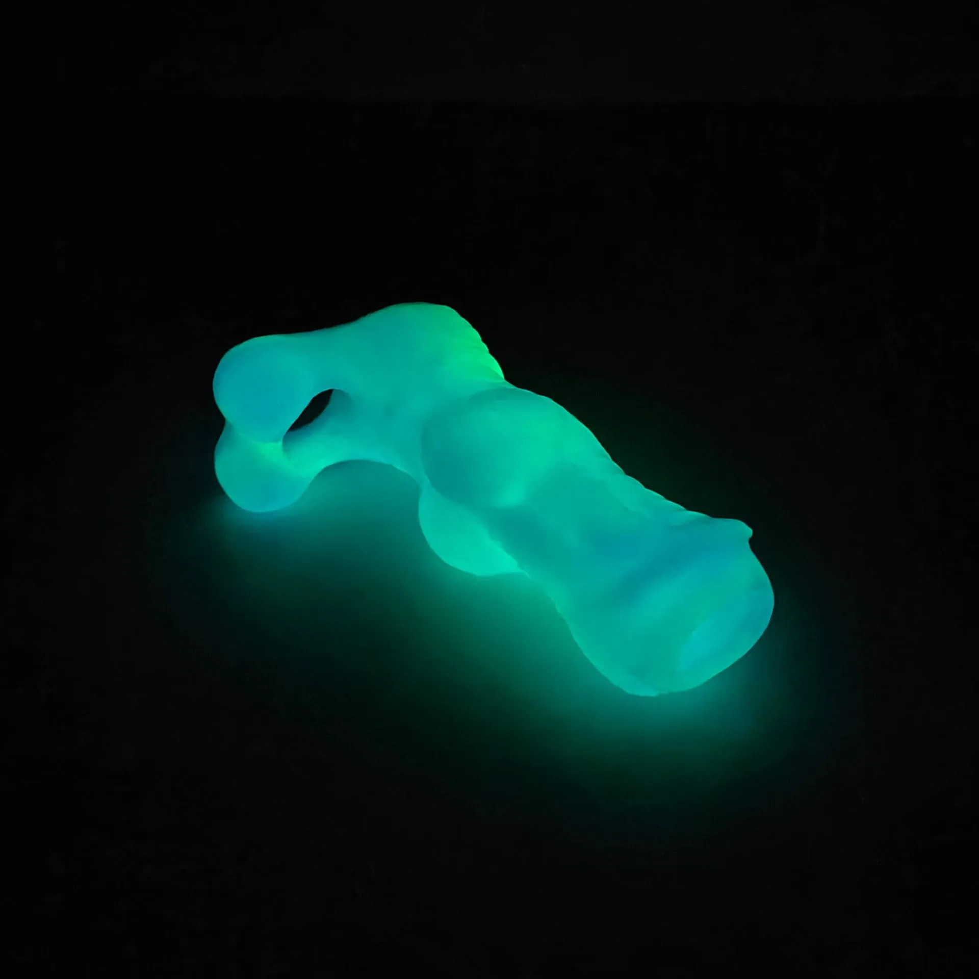 Luminous Monsterdildo Cock Sleeve - Silicone Penis Ring Condom Extender Sex Toy for Men