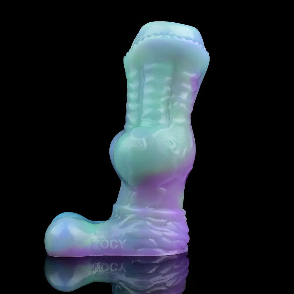 Luminous Monsterdildo Cock Sleeve - Silicone Penis Ring Condom Extender Sex Toy for Men