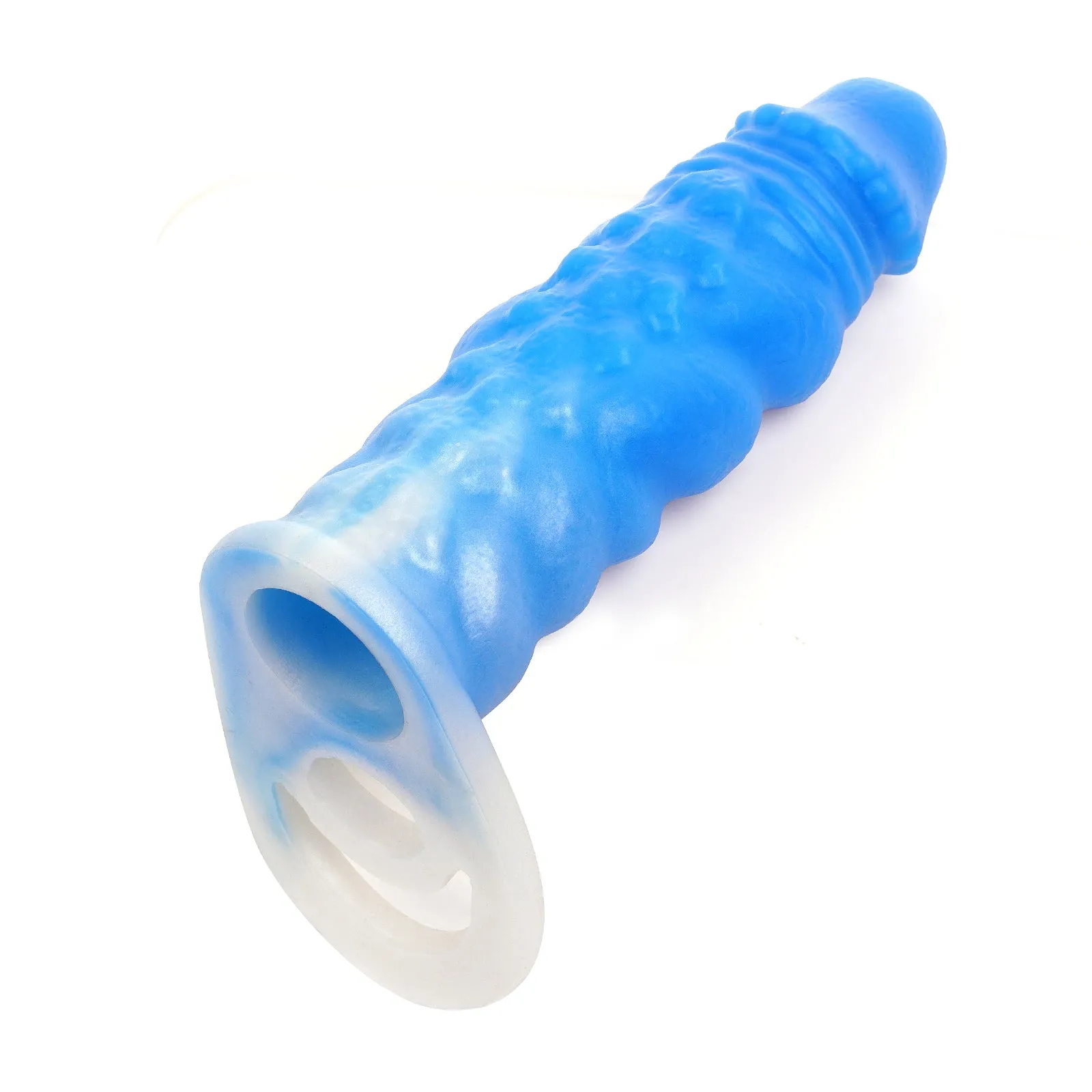 Luminous Monsterdildo Penis Sleeve Extender - Premium Silicone Cock Ring Expansion Male Sex Toy