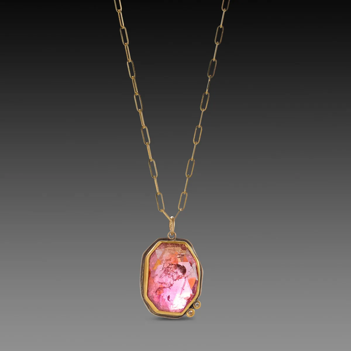 Luminous Pink Tourmaline Necklace