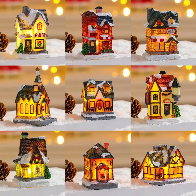 Luminous Resin Colourful Small House