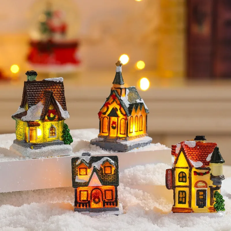 Luminous Resin Colourful Small House