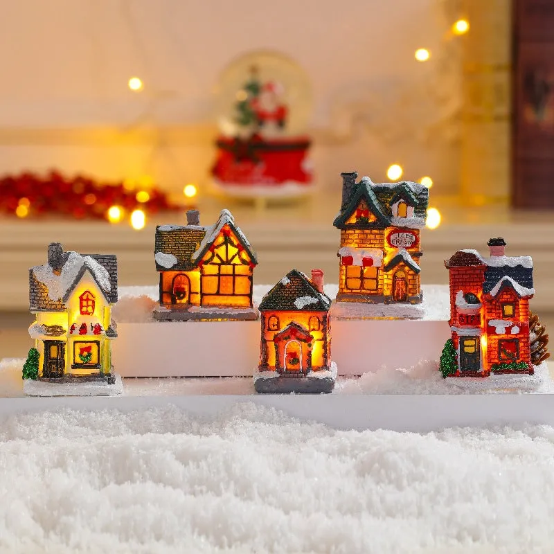 Luminous Resin Colourful Small House