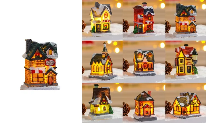 Luminous Resin Colourful Small House