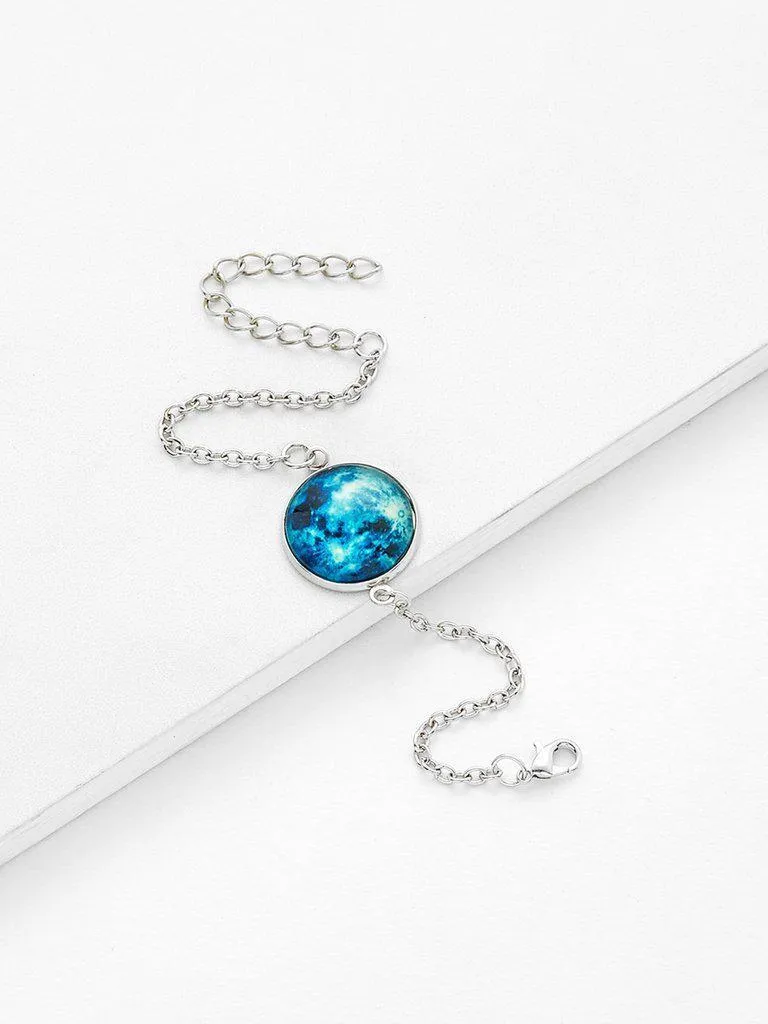 Luminous Round Charm Link Bracelet