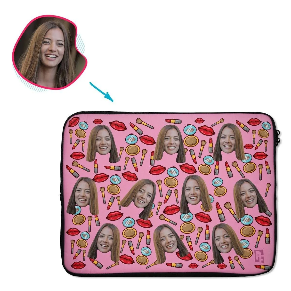 Makeup Personalized Laptop Sleeve