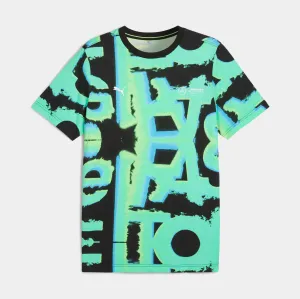 MAPF1 Neon Energy All Over Print Mens Short Sleeve Shirt (Black/Green)