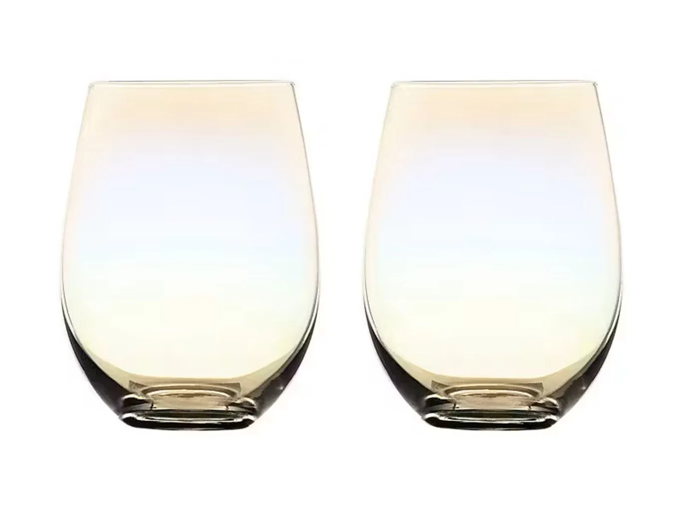 Maxwell & Williams Glamour Stemless Glass 560ML Set of 2 Iridescent Gift Boxed