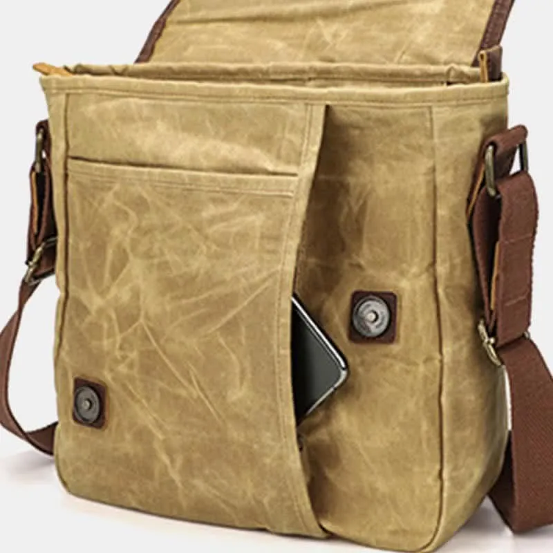 Men Messenger Bags Canvas Crossbody Shoulder Bag Travel Work Purse