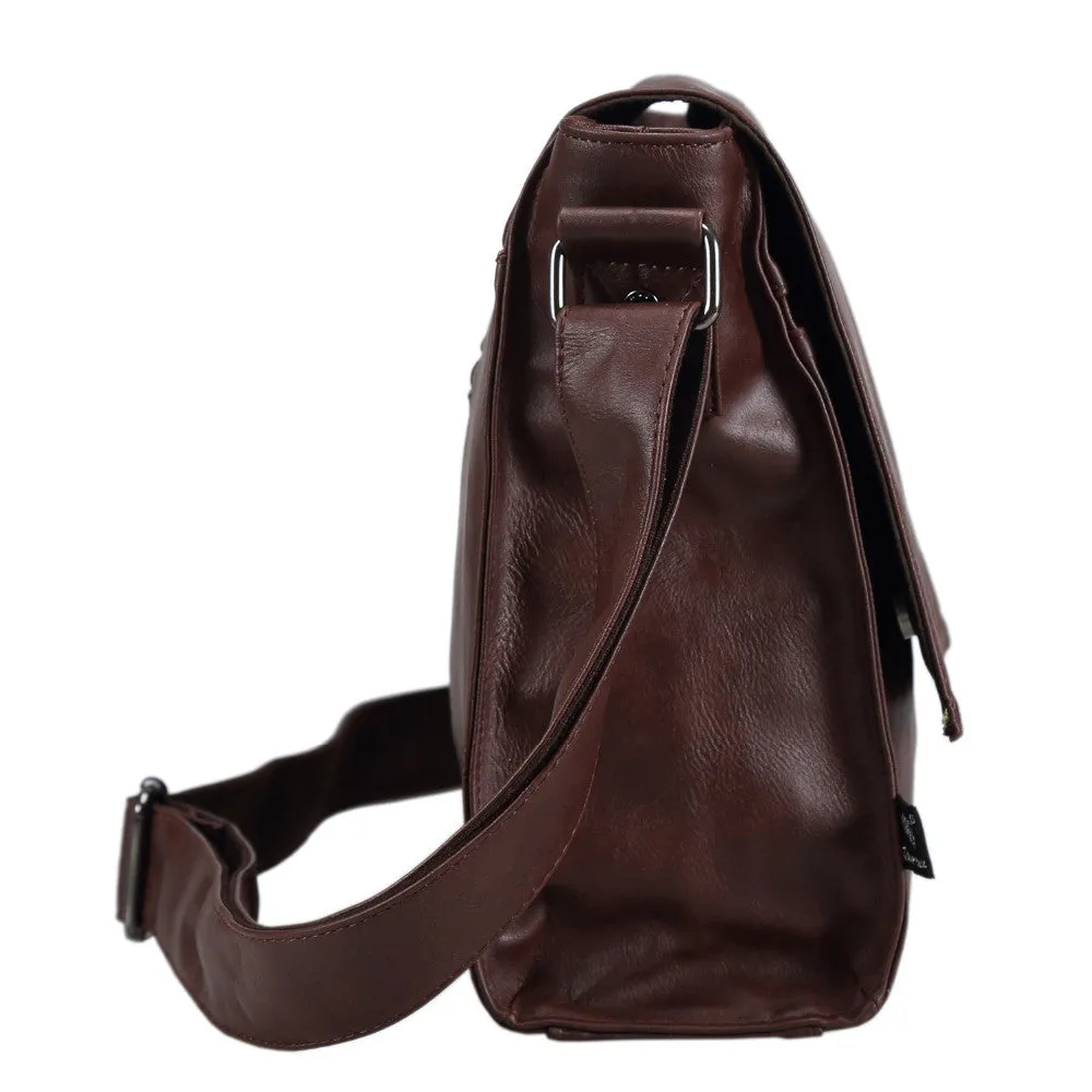 Men's Casual PU Leather Messenger Bag