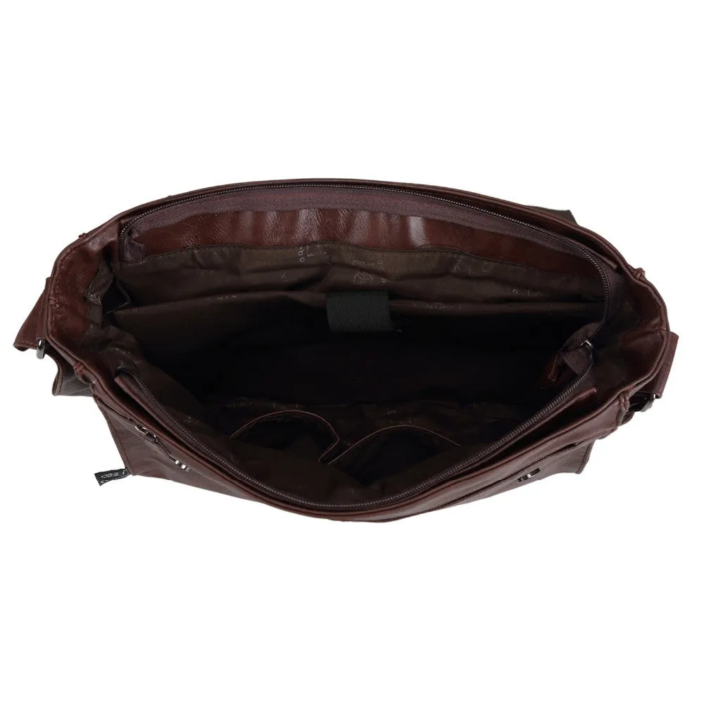 Men's Casual PU Leather Messenger Bag