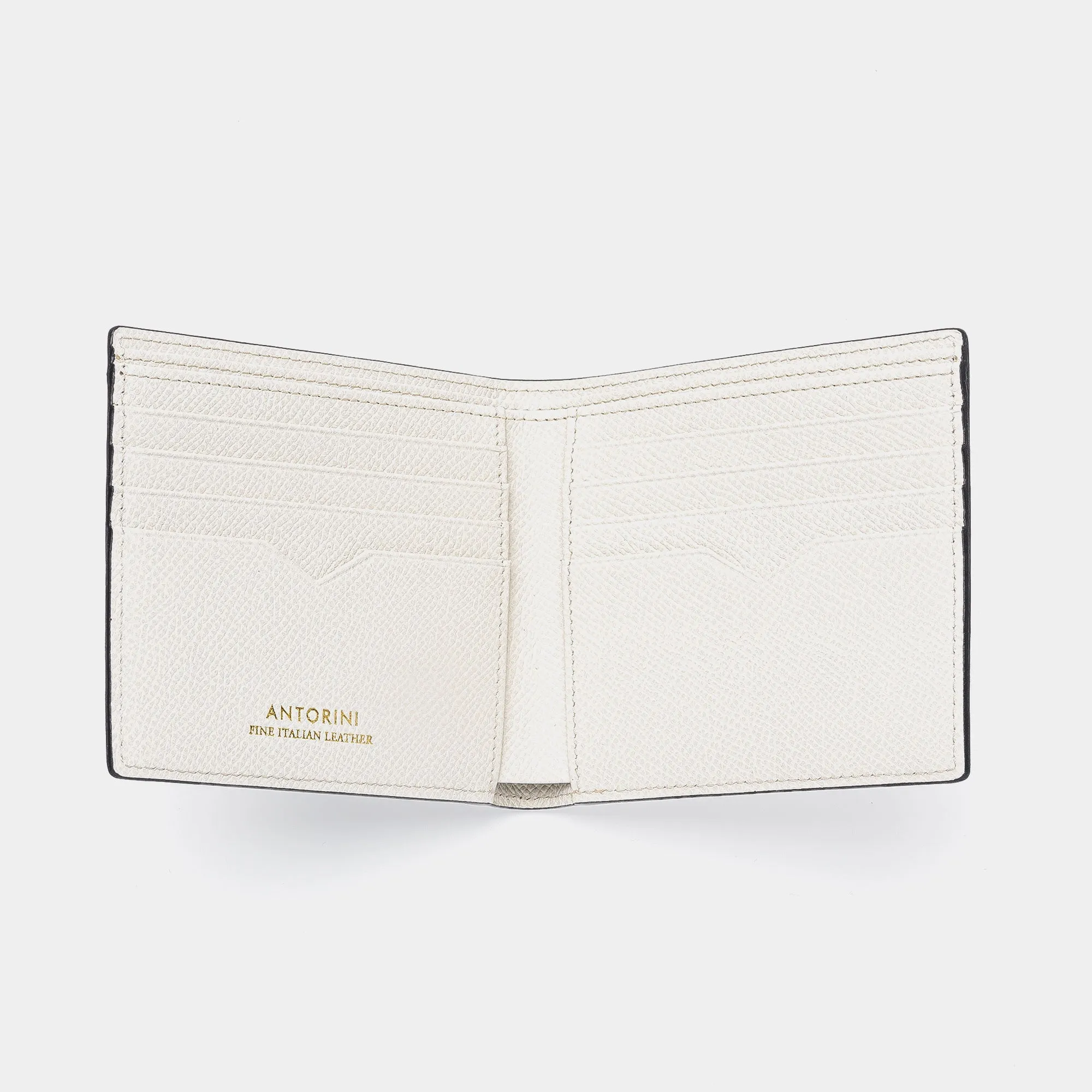 Men's Leather 8cc Wallet ANTORINI Gritti, Off-White
