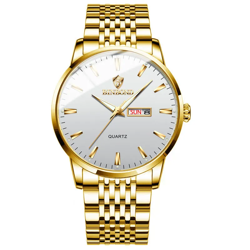 Men's Waterproof Luminous Calendar Quartz Watch