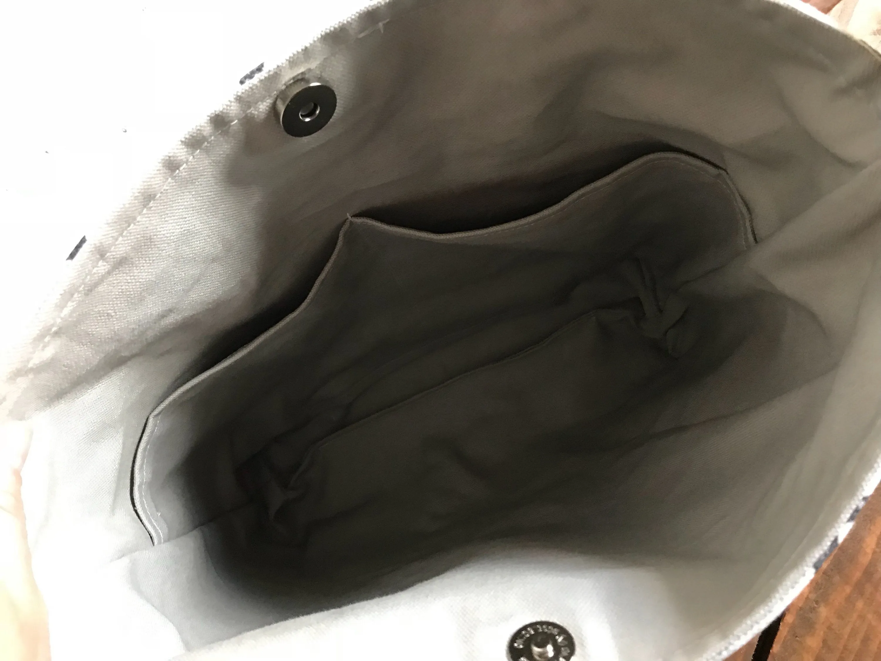 Messenger Slouchy Tote - Peaks Mudcloth  with Vegan Leather - Adjustable Strap