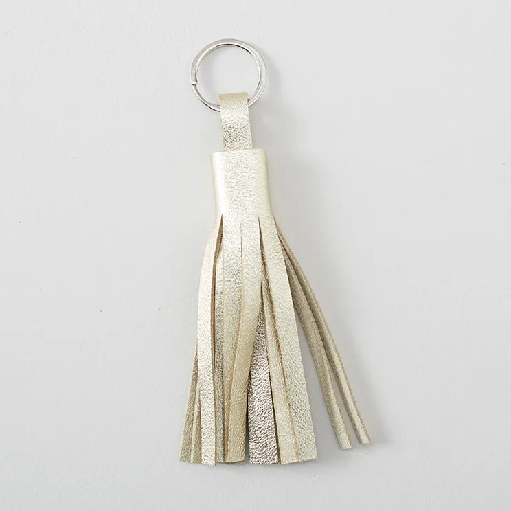 Metallic Leather Tassel