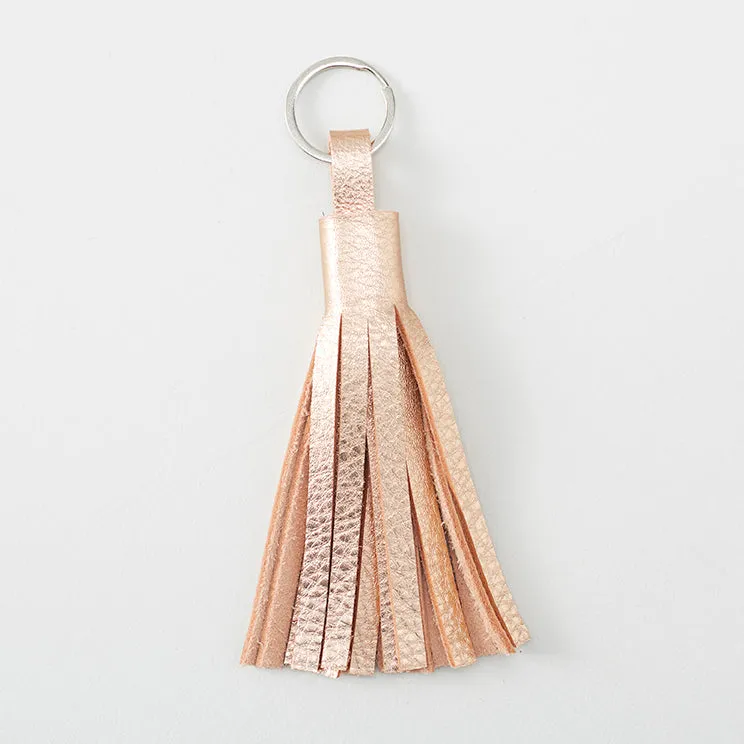 Metallic Leather Tassel