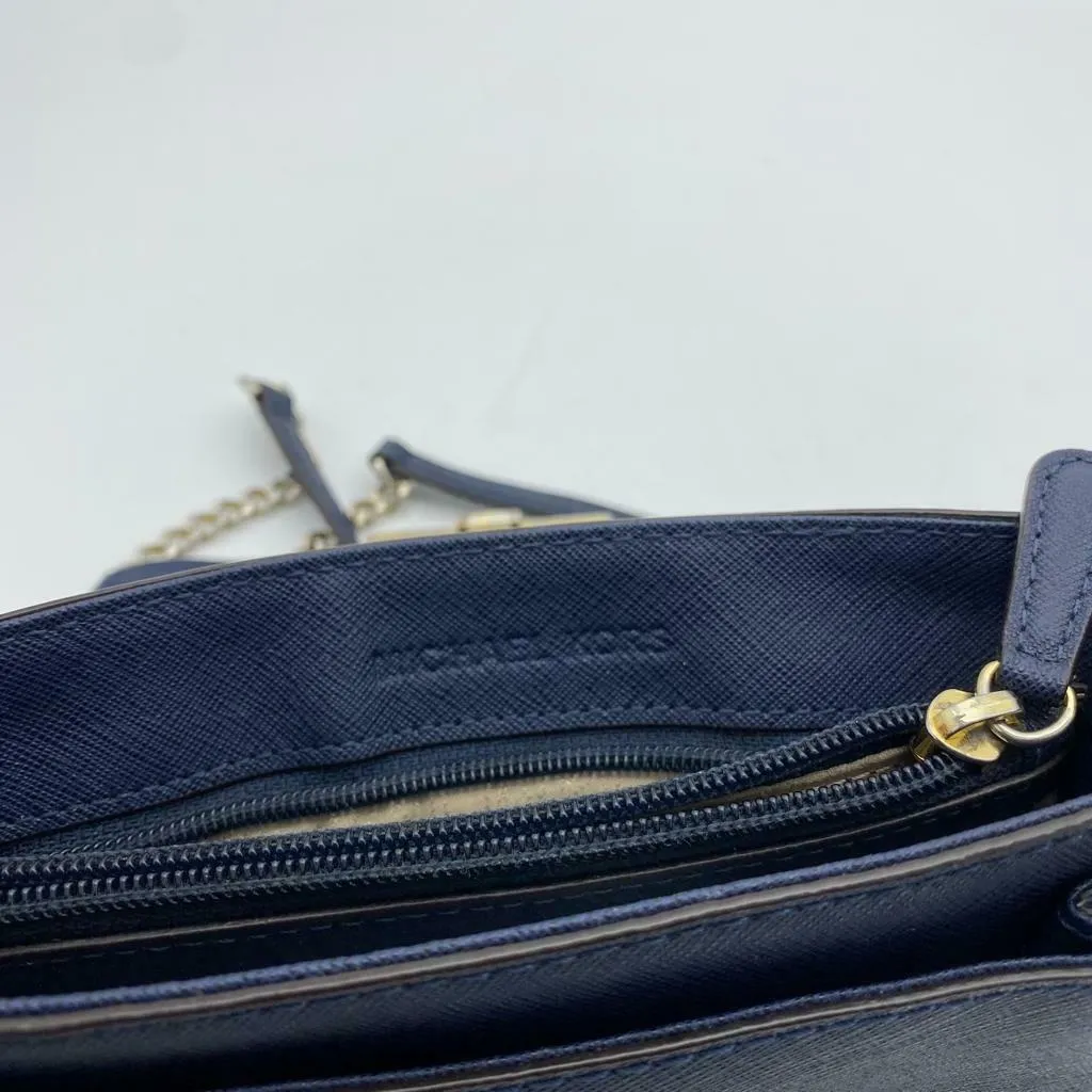 Michael Kors Blue Small Sloan studded Crossbody Shoulder Bag