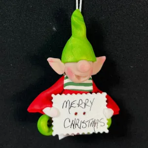 Mini Elf Ornament #402 One-of-a-Kind