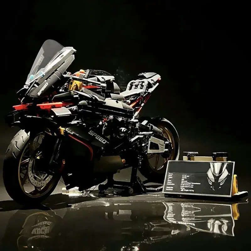 MOC BMW M1000RR Black Warrior Motorcycle Bricks Toy BM002
