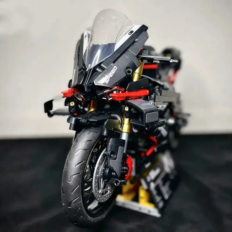 MOC BMW M1000RR Black Warrior Motorcycle Bricks Toy BM002