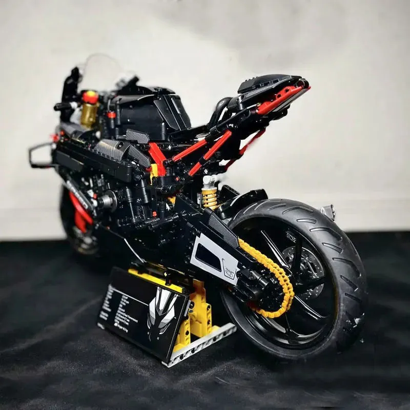 MOC BMW M1000RR Black Warrior Motorcycle Bricks Toy BM002