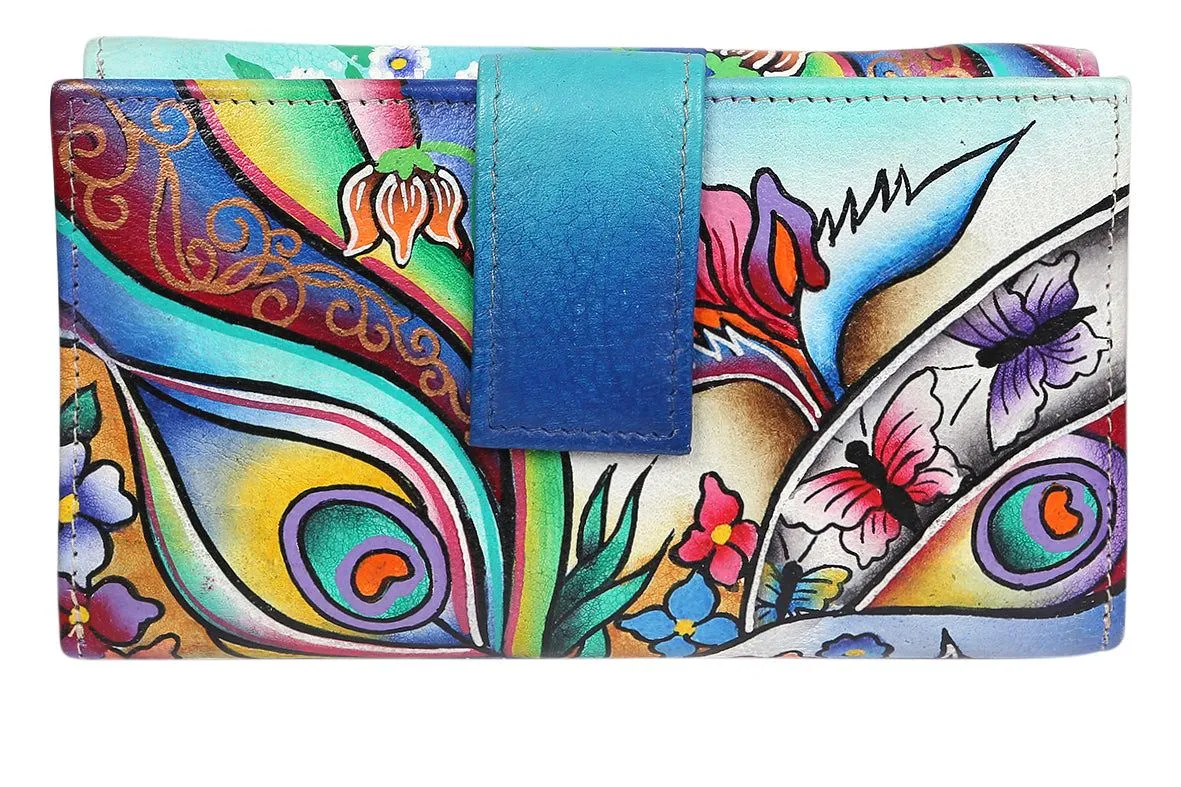 Modapelle - Ladies Hand-Painted RFID Leather Wallet