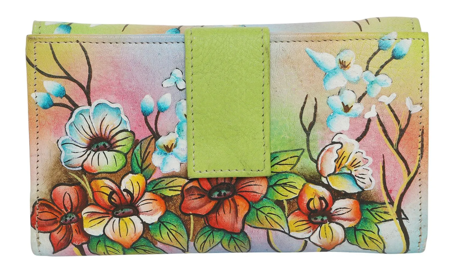 Modapelle - Ladies Hand-Painted RFID Leather Wallet