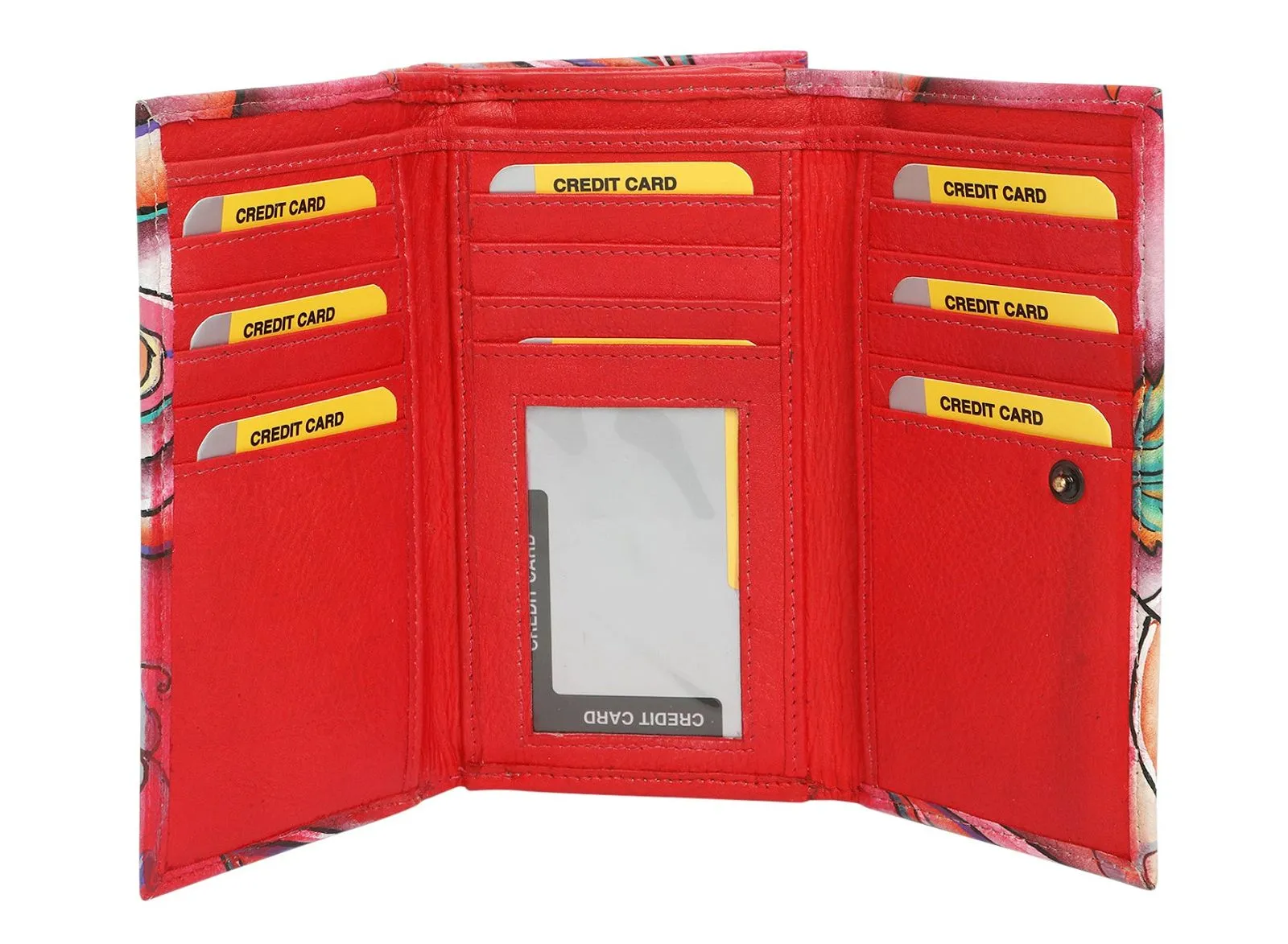 Modapelle - Ladies Hand-Painted RFID Leather Wallet