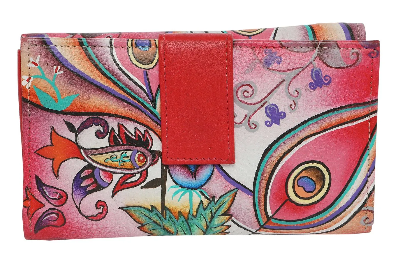 Modapelle - Ladies Hand-Painted RFID Leather Wallet