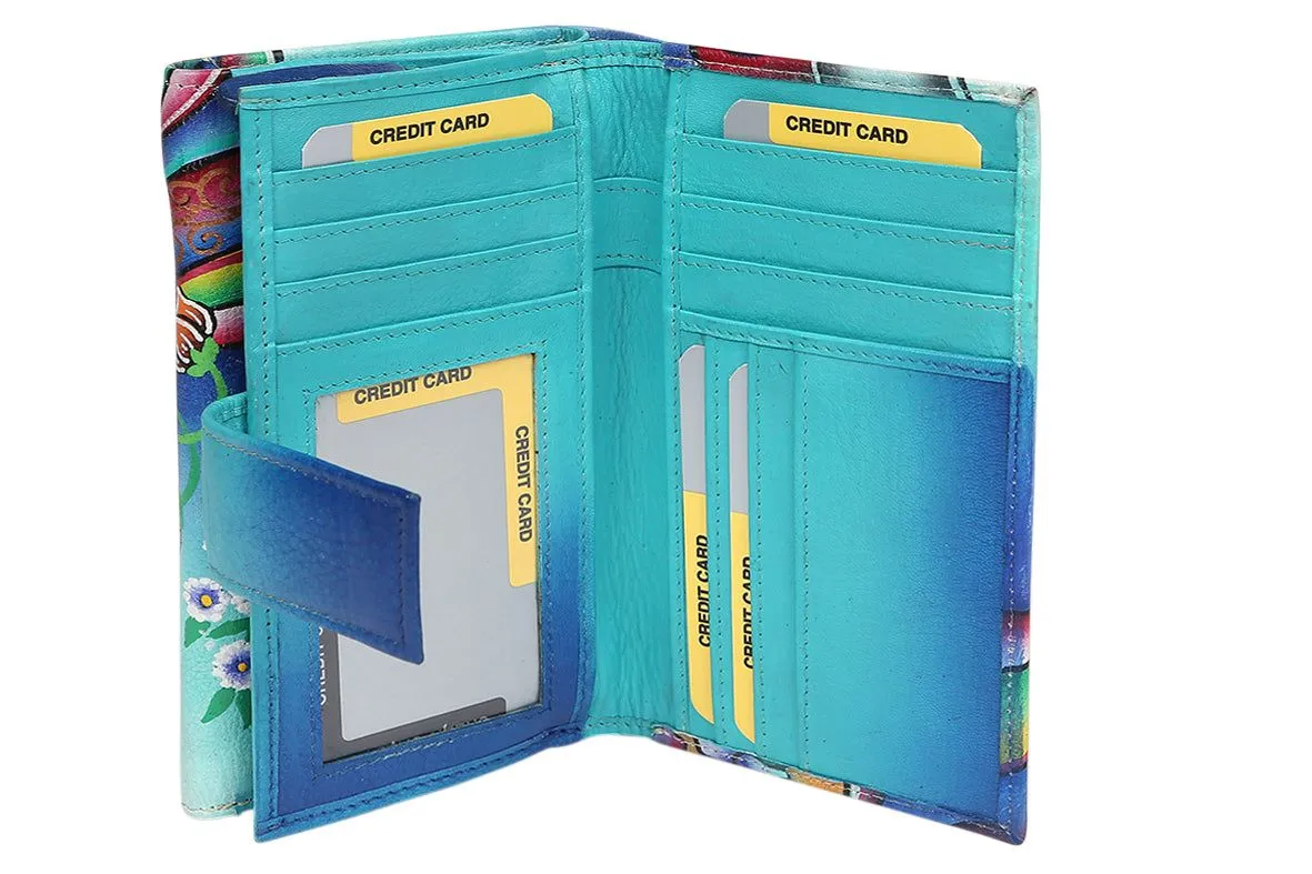 Modapelle - Ladies Hand-Painted RFID Leather Wallet