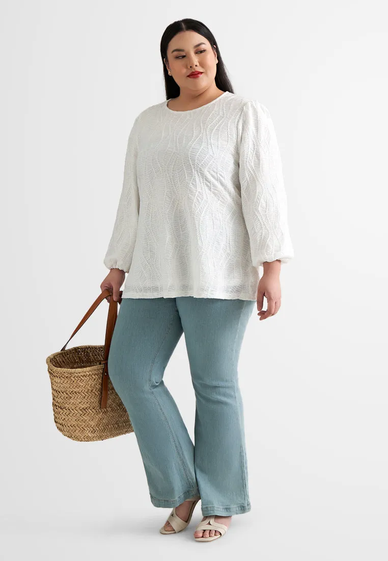 Molly Elegant Unique Texture Blouse