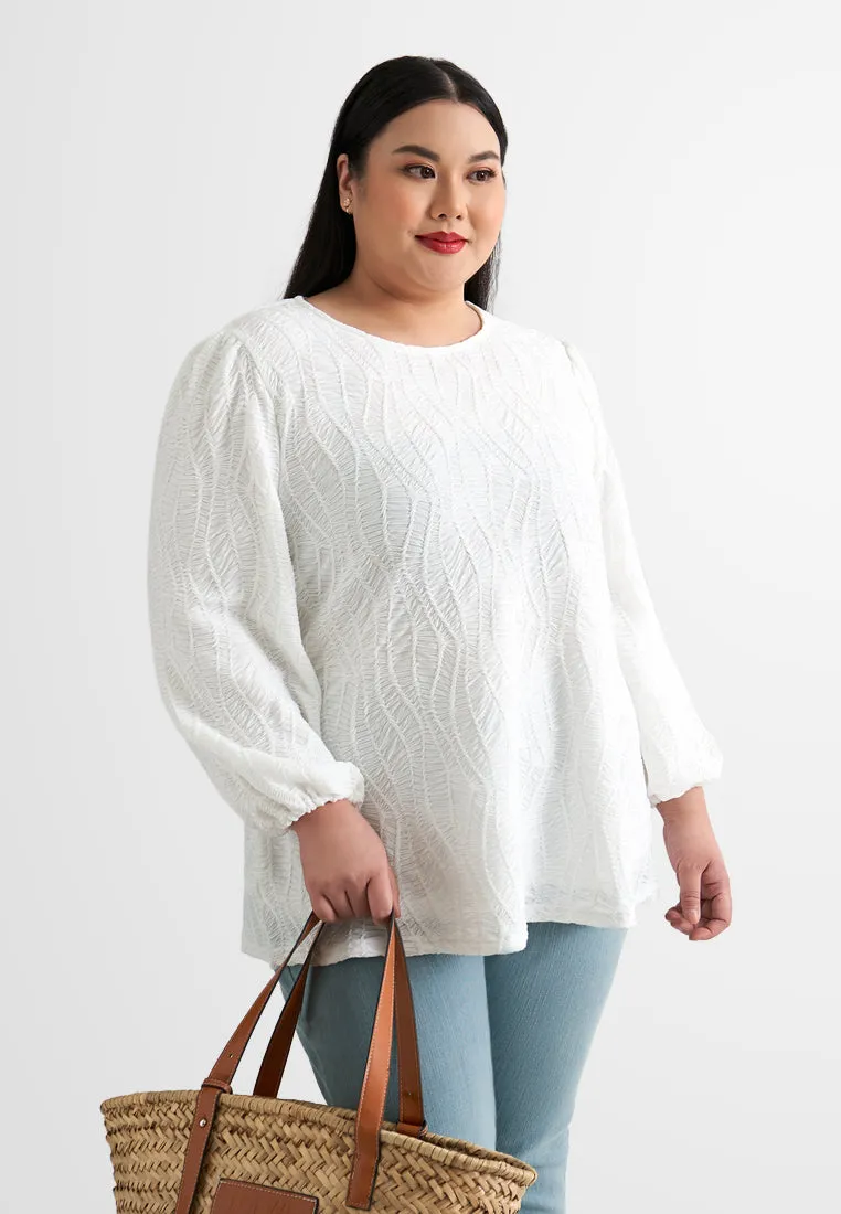 Molly Elegant Unique Texture Blouse