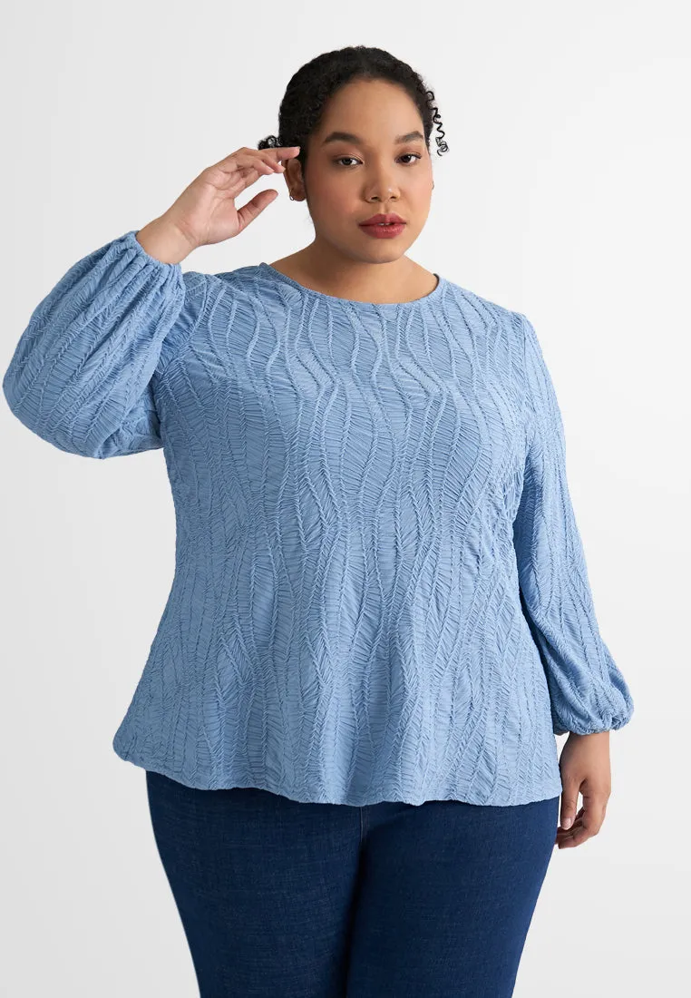 Molly Elegant Unique Texture Blouse