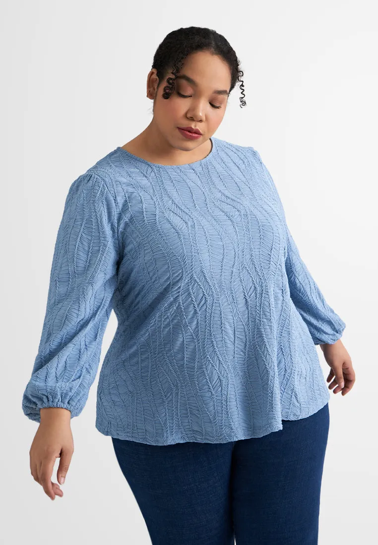 Molly Elegant Unique Texture Blouse