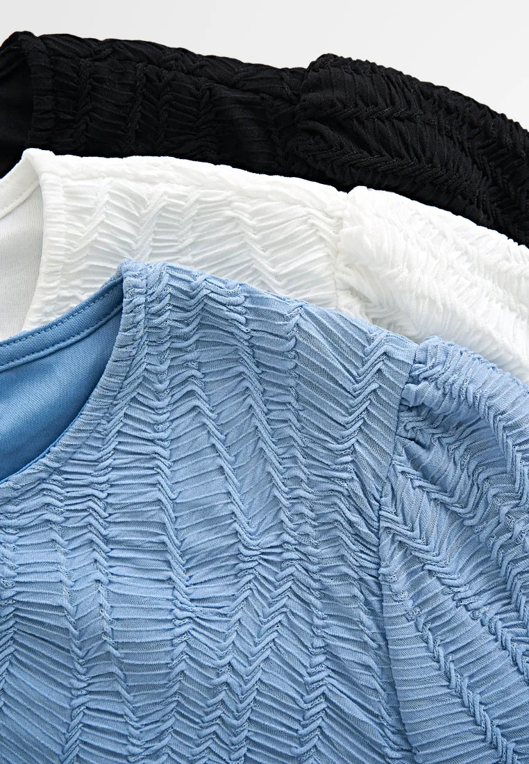 Molly Elegant Unique Texture Blouse