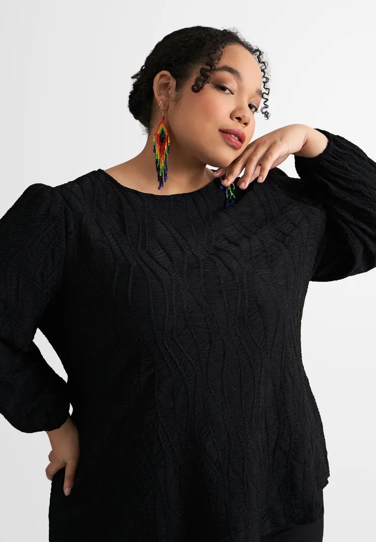 Molly Elegant Unique Texture Blouse