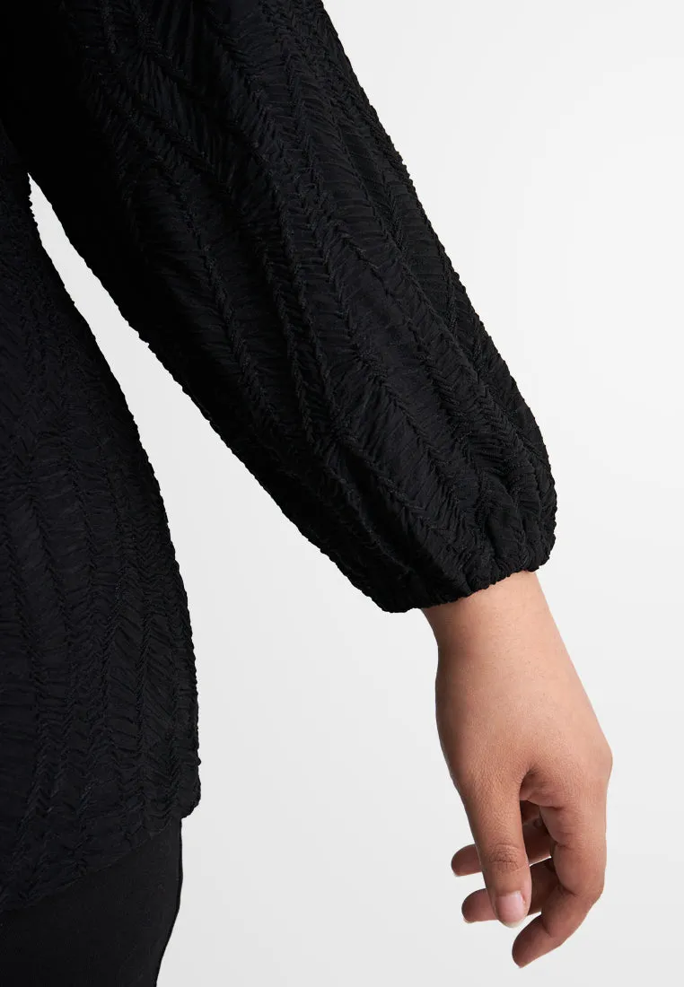 Molly Elegant Unique Texture Blouse