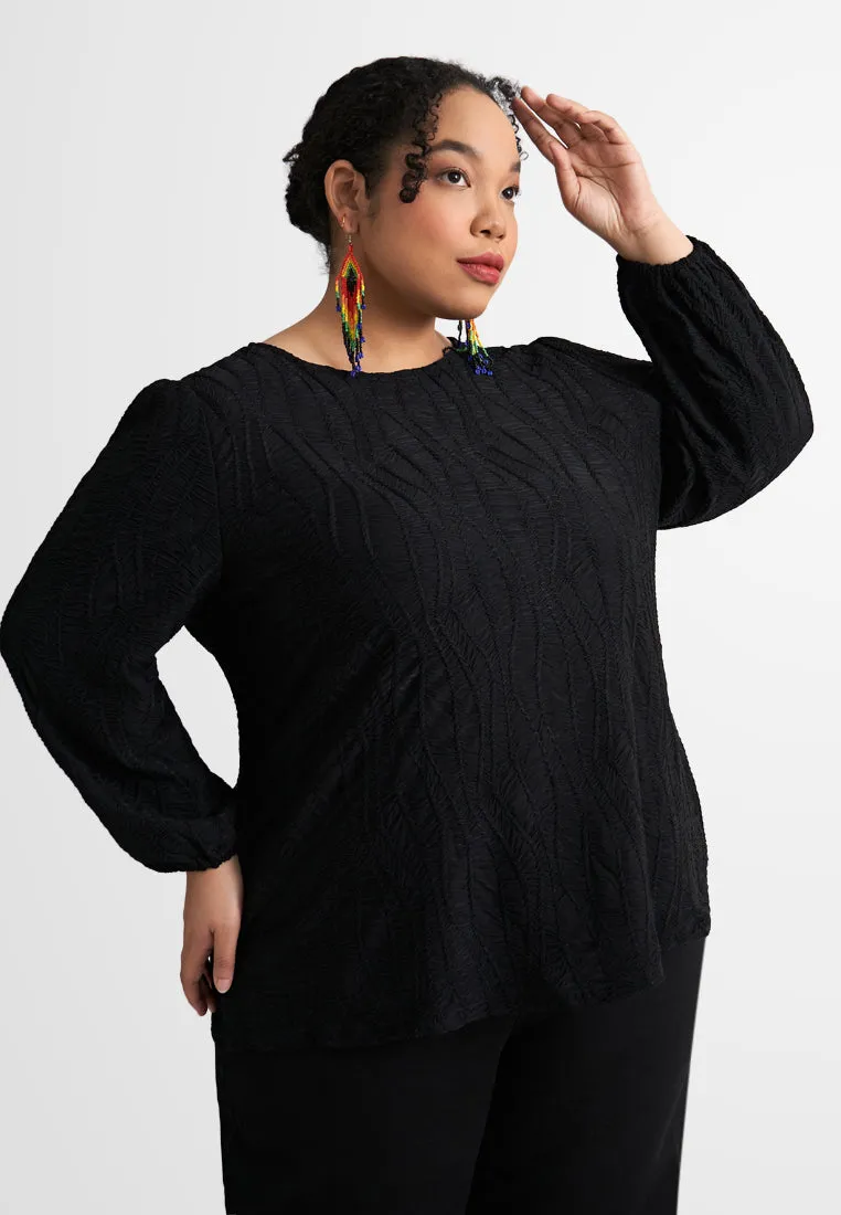 Molly Elegant Unique Texture Blouse