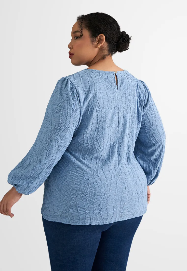 Molly Elegant Unique Texture Blouse