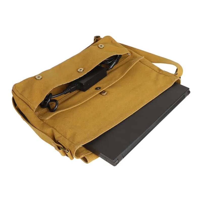 Mona B - Unisex Canvas Messenger Crossbody Laptop/Tablet/MacBook Bag: City Slicker