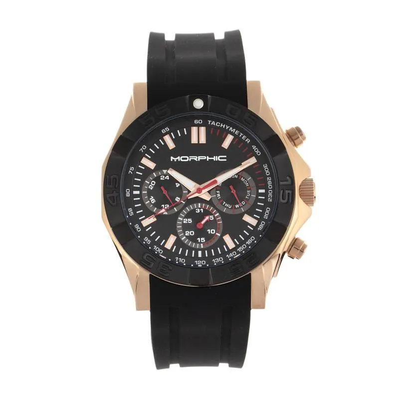 Morphic M75 Series Tachymeter Strap Watch w/Day/Date