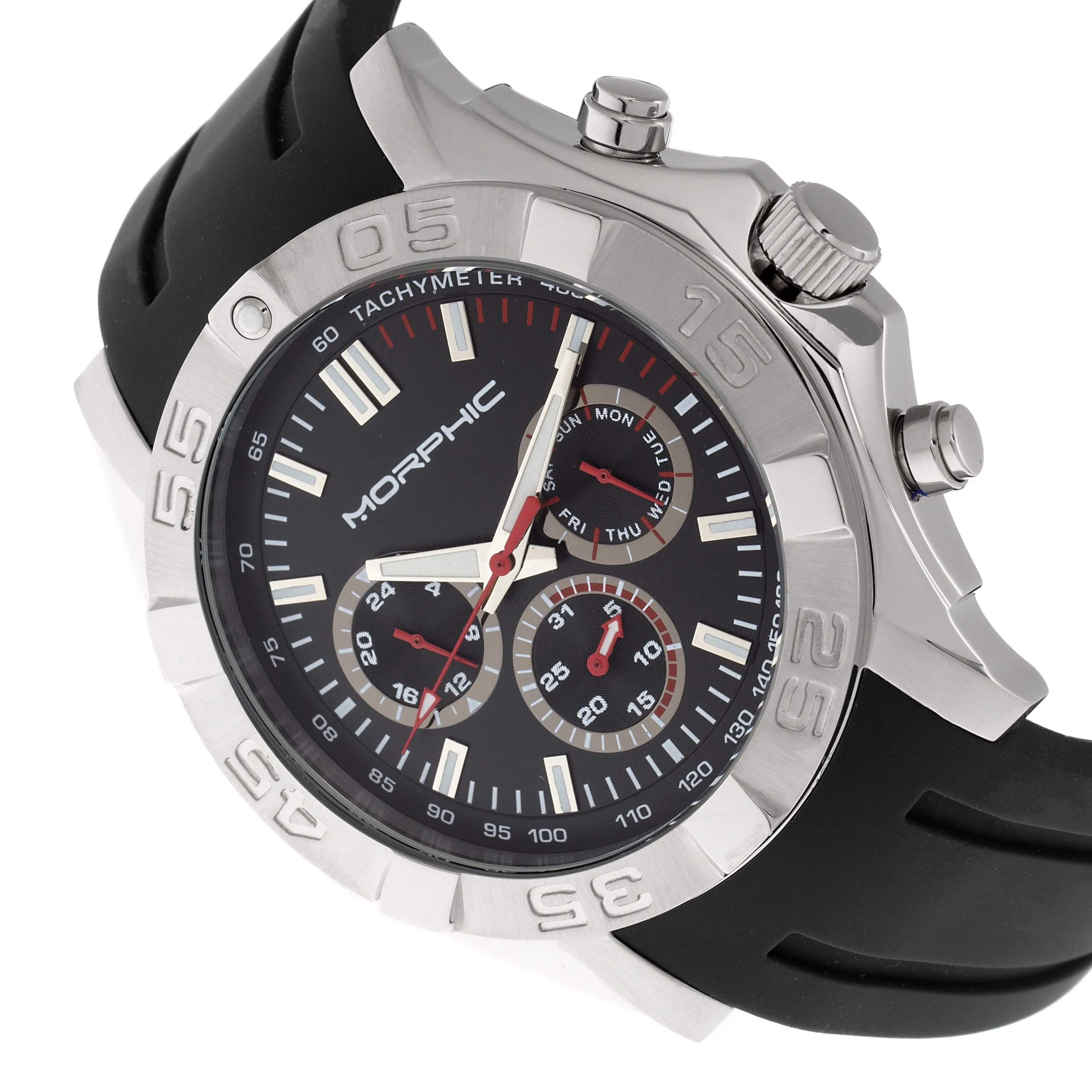 Morphic M75 Series Tachymeter Strap Watch w/Day/Date
