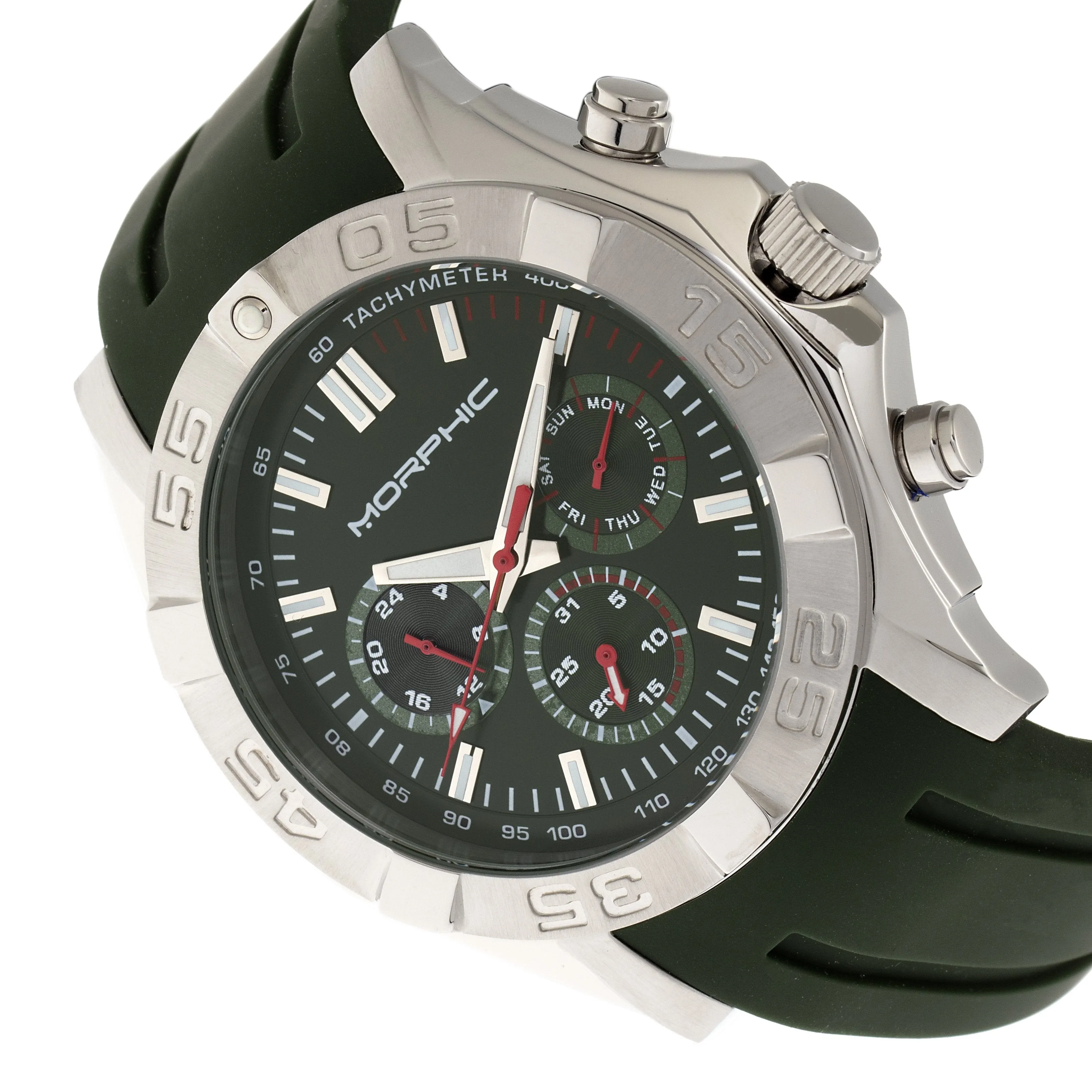 Morphic M75 Series Tachymeter Strap Watch w/Day/Date