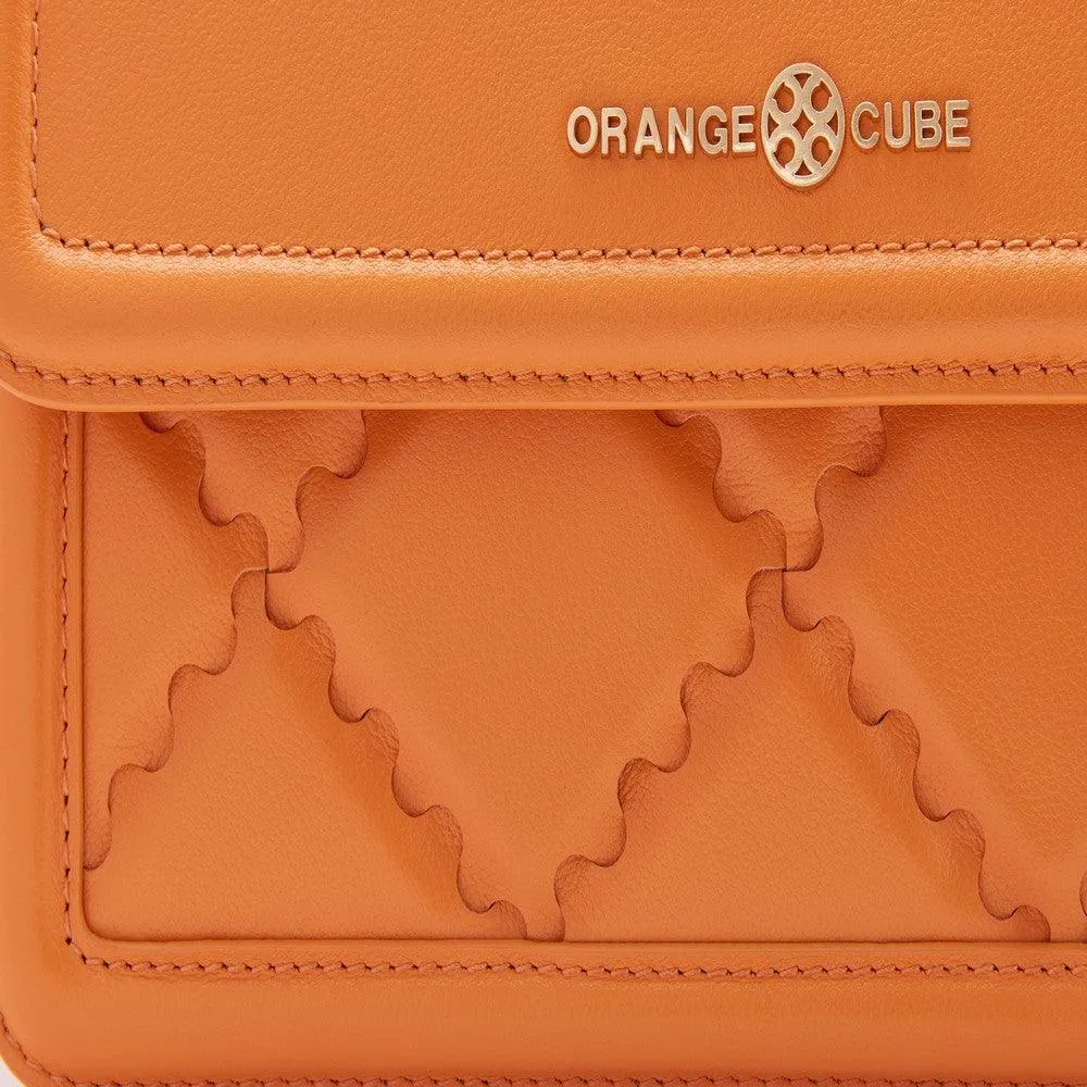 Mosaic Compact Messenger Bag - Orange
