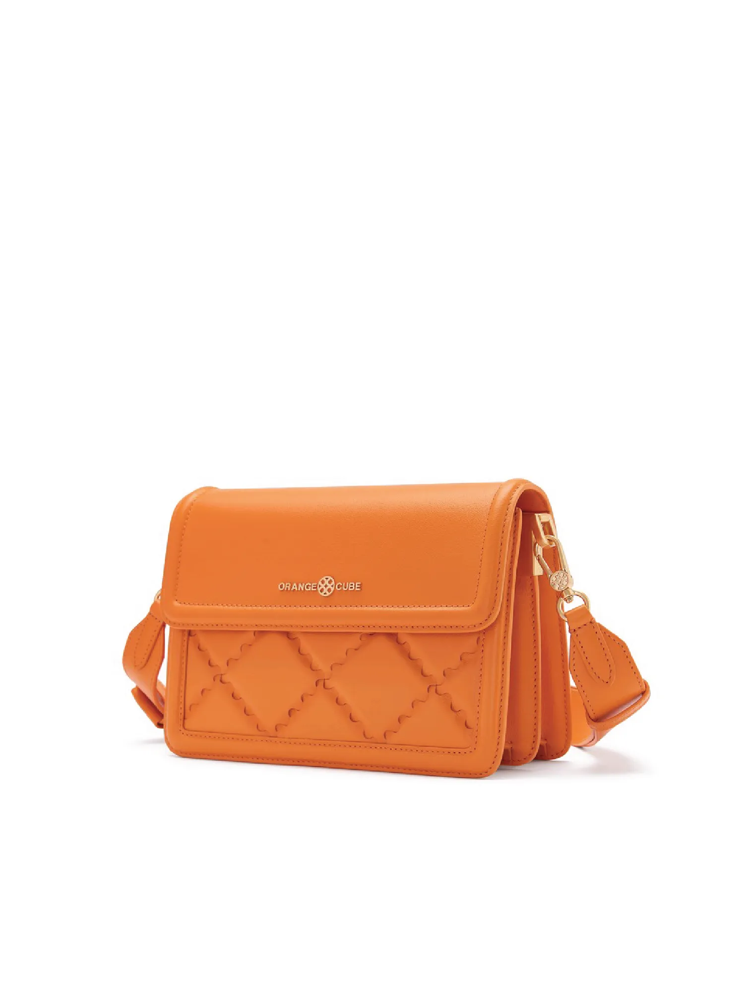 Mosaic Compact Messenger Bag - Orange