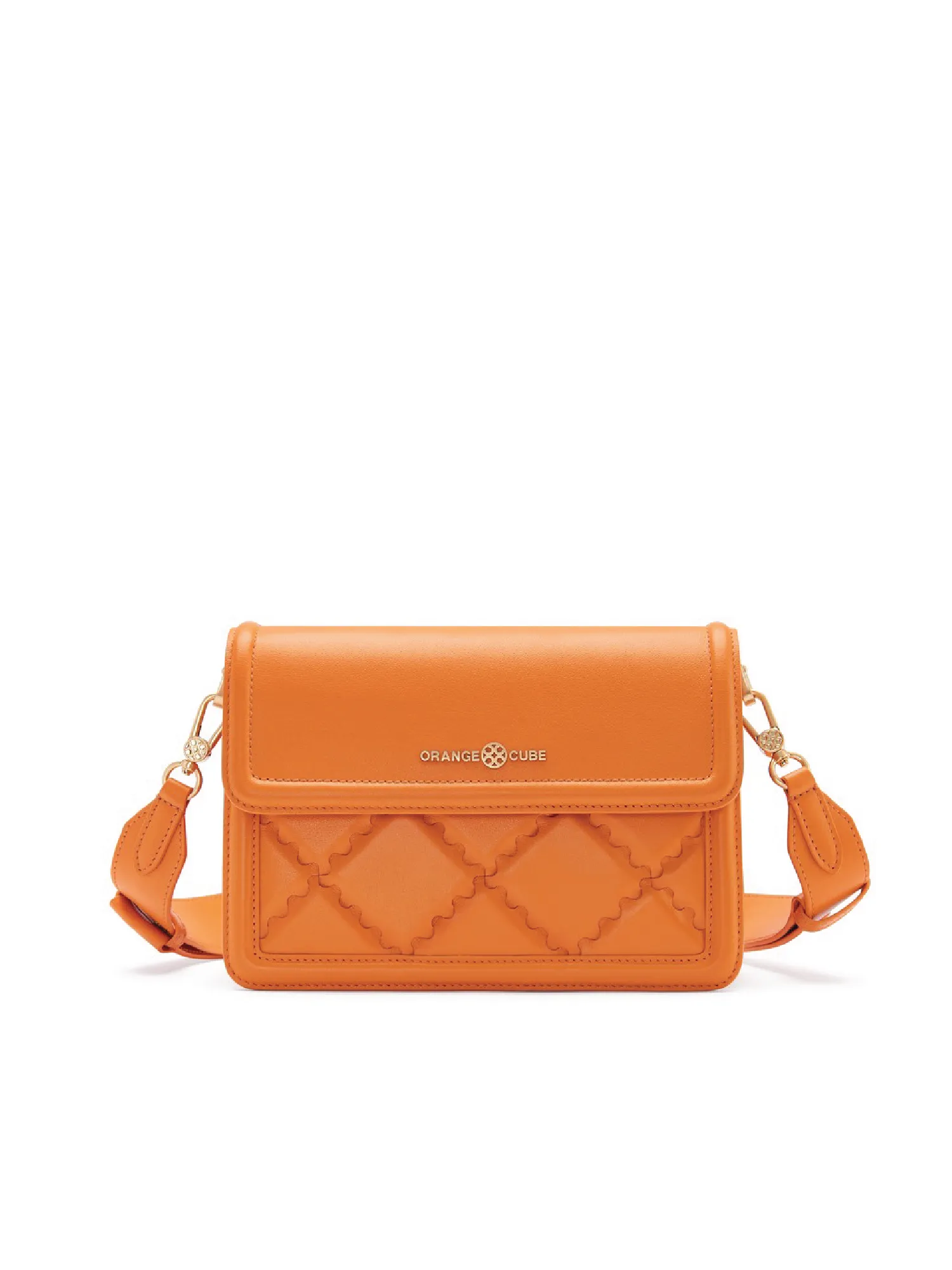 Mosaic Compact Messenger Bag - Orange